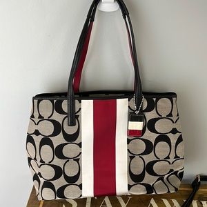 Coach multi colored tote